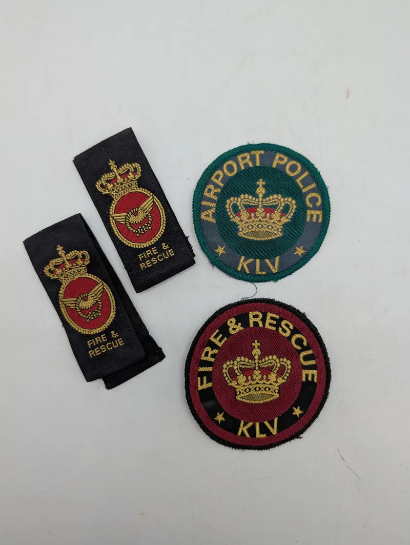 KLV Airport Police og Fire & Rescue Uniformsmærker og Epauletter