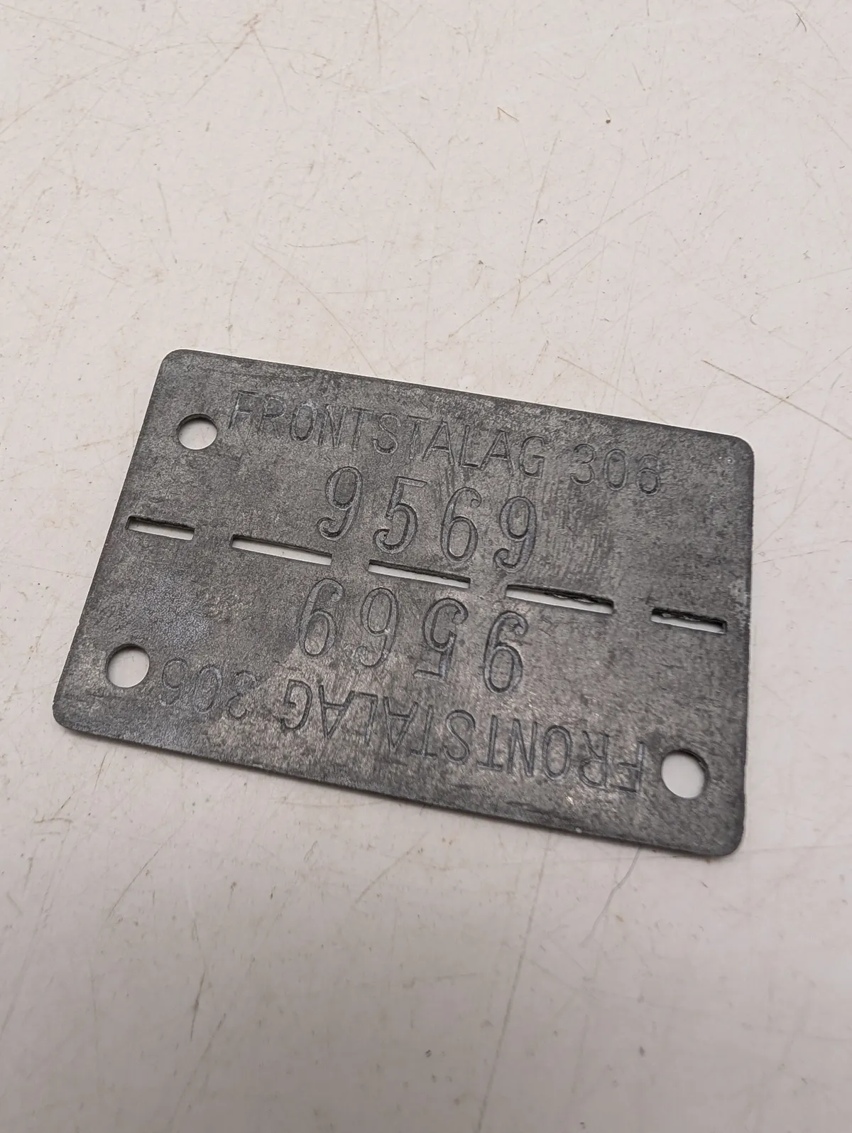 Tysk Frontstalag 306 krigsfange-identifikationsskilt