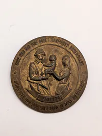 Danish Liberation Commemorative Bronze Medal pin , May 5 1945