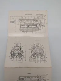 1942 Luftwaffe Isotta-Fraschini Delta R.C. 40 I Motoren-Karte Manual