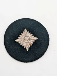 Tysk broderet rangstjerne på sort uldbund WW2 