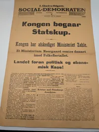 Social-Demokraten Ekstra-Udgave 29. marts 1920 om Påskekrisen