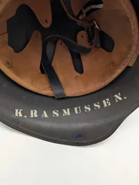 Danish M41 Steel Helmet with Royal Navy Anchor Badge