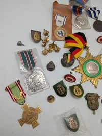 Collection of European Military and Commemorative Medals and Badges