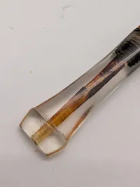 Vintage Mid-Century Clear Lucite and Aluminum Cigarette Holder Hjembragt af Dansk KZ fange 
