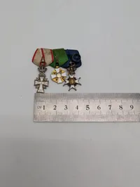 Miniature Ordensgruppe med Dannebrogordenen og Nordstjerneordenen