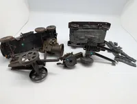 Vintage Lineol and Hausser Elastolin Pressed Tin Military Vehicle Lot