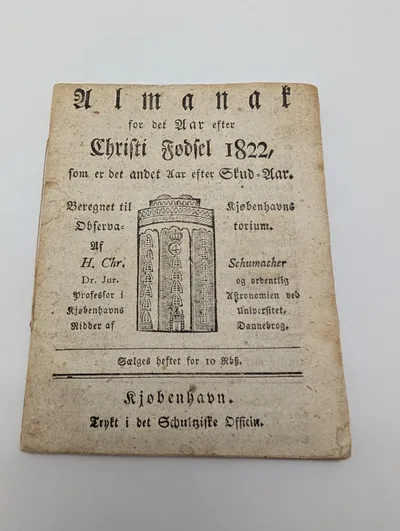 Almanak for det Aar efter Christi Fødsel 1822 af H. Chr. Schumacher