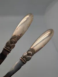 Georg Jensen Cactus Sølvbestik, To Knive i Sterling Sølv