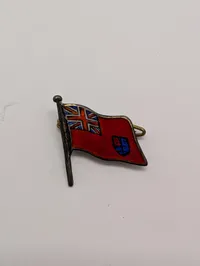 Vintage Enamel British Red Ensign Flag Brooch WW2