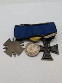 Tysk WWI Medaljegruppe med Jernkorset af 2. Klasse og Hindenburgkorset