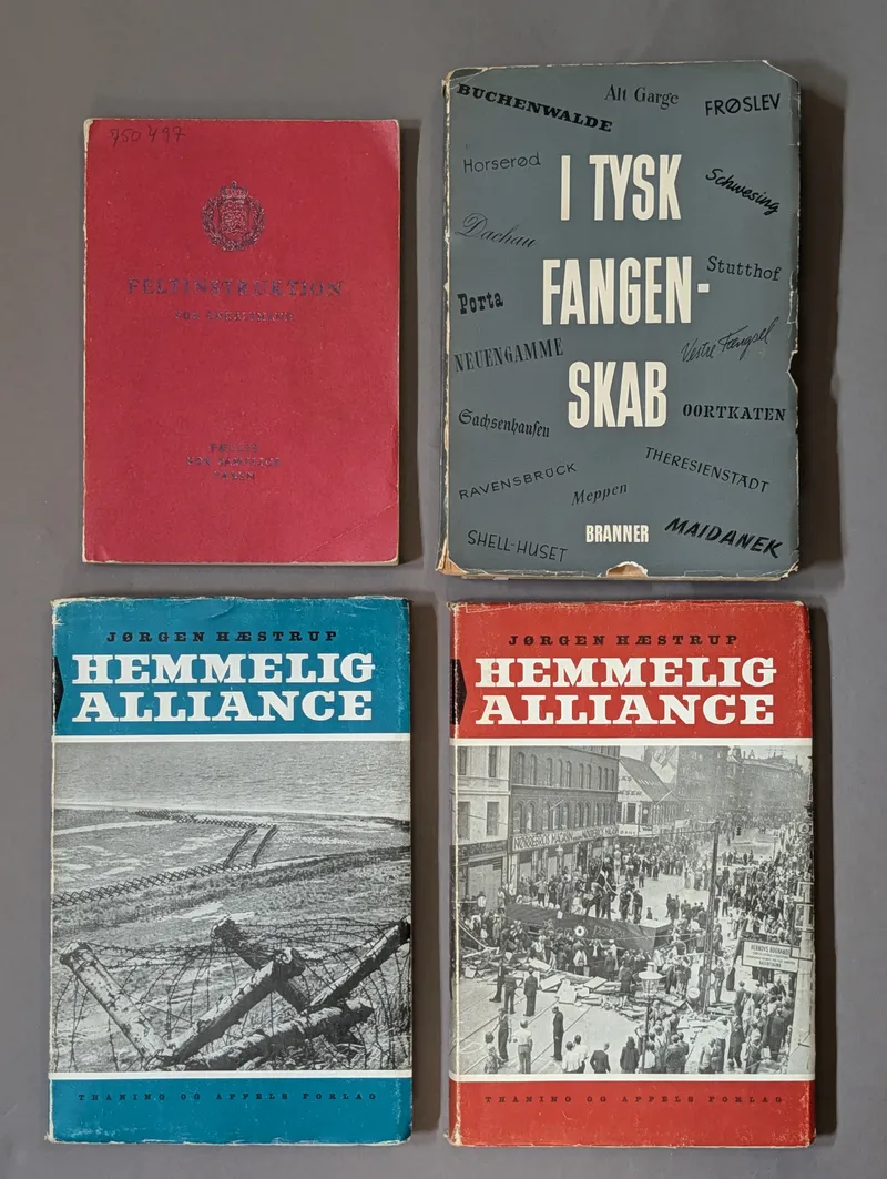Collection of Four Danish WWII History Books and Military Manuals