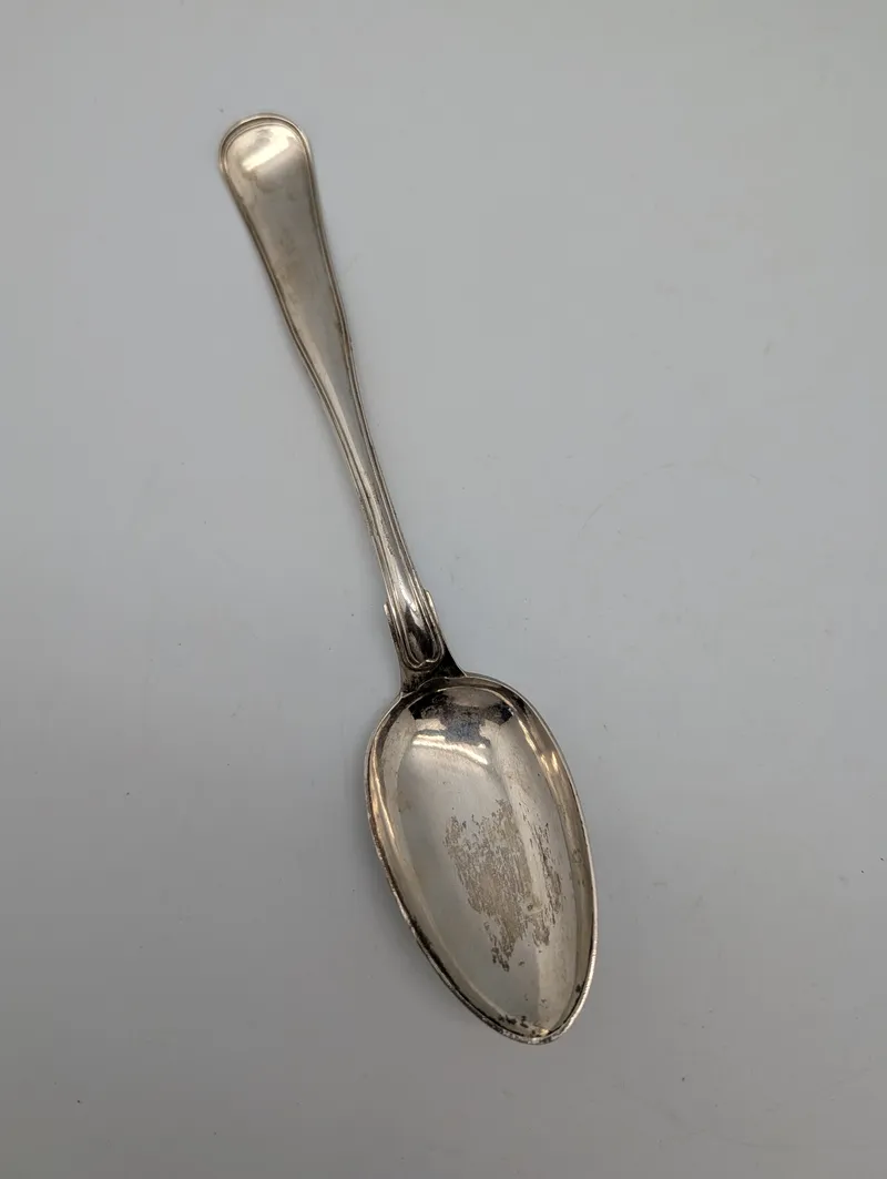 Antique Silver 11 LØDIG  Fiddle and Thread Pattern Serving Spoon