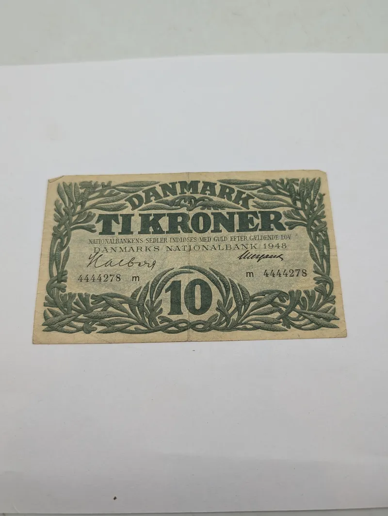 Danmark 10 Kroner Seddel, 1948