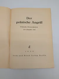 Tysk propagandahæfte: Der polnische Angriff (1939)