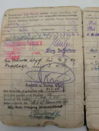 Tysk Luftwaffe Soldbuch fra 2. Verdenskrig tilhørende Karl Burkhardt