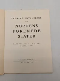 Nordens Forenede Stater af Karl Petander, W. Kleen og Anders Örne (1942)