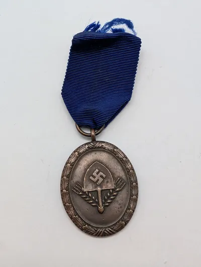 Tysk RAD Tjenestemedalje for mænd i bronze med blåt bånd