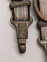 Tyske Wehrmacht Officer Sabelhængere i Sølvbroderi og Messing