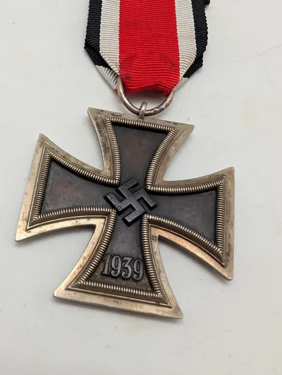 Tysk Jernkors af 2. Klasse (EK2) 1939 med originalt bånd