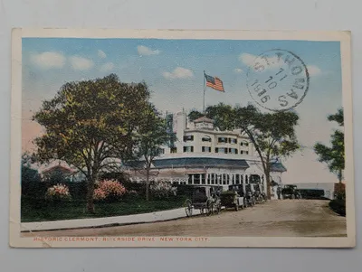 Historic Clermont, Riverside Drive, New York City Vintage Postcard