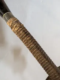Antique Fencing Foil with Circular Guard and Cord-Wrapped Grip Fra Hærens officersskole 