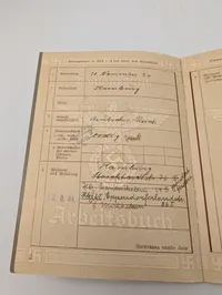 Tysk Arbejdsbog (Arbeitsbuch) fra Det Tredje Rige