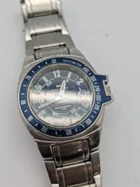 Tommy Hilfiger Herreur i Rustfrit Stål med Blå Tachymeter-krans