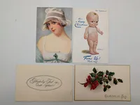 Lot of 4 Vintage Postcards including Raphael Tuck & Sons Oilette