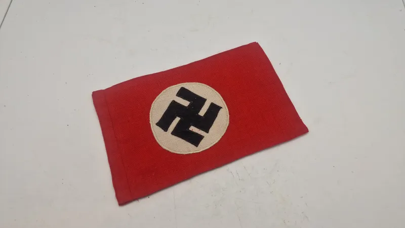 WWII German NSDAP Swastika Tabel flag  — Multi-Piece Construction