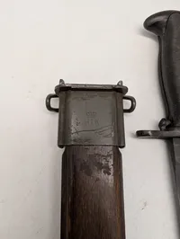 Amerikansk M1 Garand Bajonet med Dansk HTK-mærket Skede
