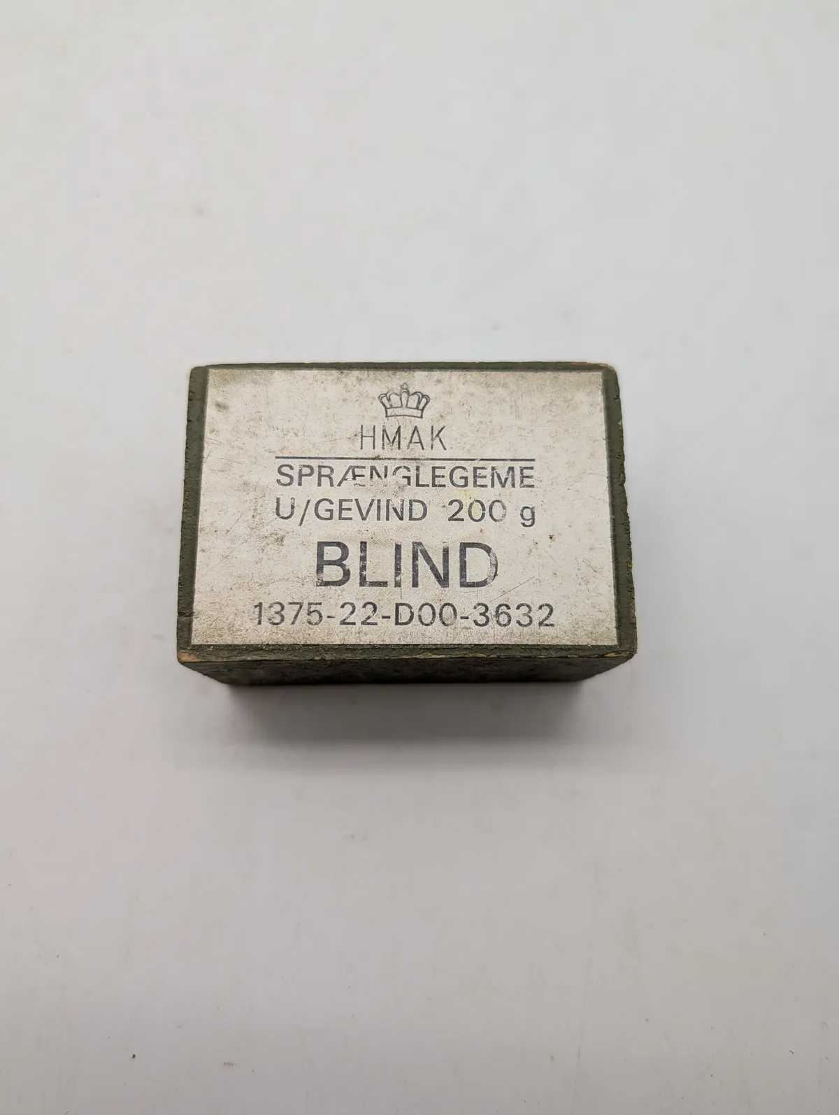 HMAK Sprænglegeme Blind 200 g, Dansk Militær Øvelsesammunition