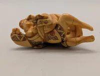 Antik JAPANESE HAND CARVED EROTIC NETSUKE FIGURES EDO / MEIJI PERIODE 