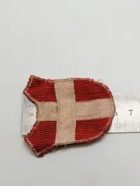 Fritz Heimbürger, Dannebrog stofmærke i original æske Frikorps Danmark ??? 