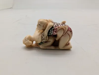 Antik JAPANESE HAND CARVED EROTIC NETSUKE FIGURES EDO / MEIJI PERIODE 