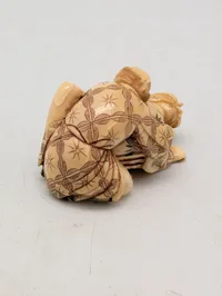 Antik JAPANESE HAND CARVED EROTIC NETSUKE FIGURES EDO / MEIJI PERIODE