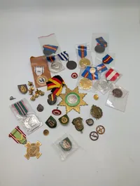 Collection of European Military and Commemorative Medals and Badges