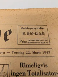 Nationaltidende Avis, 22. marts 1945, Allieret Luftangreb på København