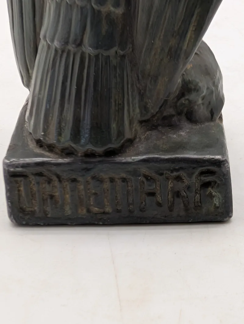 Tysk WHW Ørnestatuette fra 1938-39 med AO-mærke  (Auslaationnds-Organis).'DÄNEMARK'  