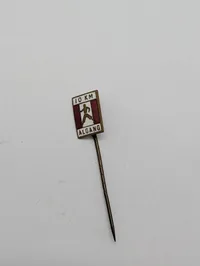 Vintage 10 KM Algang Enamel Lapel Pin WW2