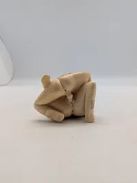 Japansk Shunga Netsuke i udskåret ben, forestillende elskende par