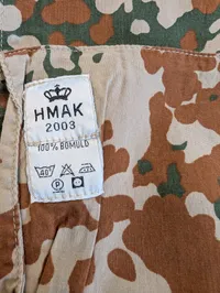 Dansk M/01 Ørken Camouflage Uniformssæt med Jakke og Bukser