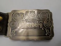 Underberg Vintage Bæltespænde med Brun Ruskindslæderrem