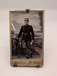N.P. Nielsen Copenhagen Cabinet Card Portrait of a Danish Soldier