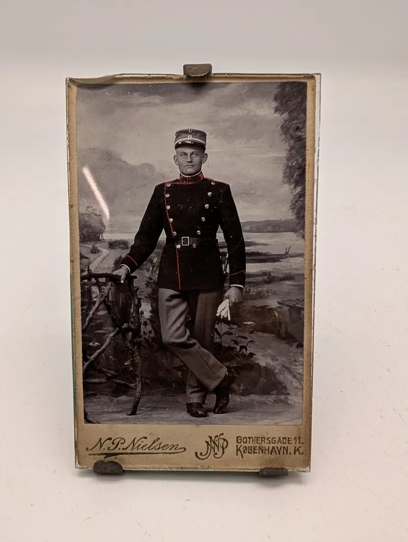 N.P. Nielsen Copenhagen Cabinet Card Portrait of a Danish Soldier