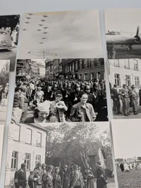 Samling af 15 historiske sort-hvide fotografier fra besættelsestiden i Danmark, optryk