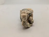 Antik JAPANESE HAND CARVED EROTIC NETSUKE FIGURES EDO / MEIJI PERIODE 