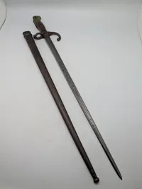 Fransk Model 1874 bajonet med skede