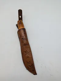 Norsk Tollekniv med Rostfri klinge og læderskede