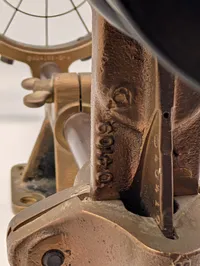 Vintage Brass Anti-Aircraft Ring Sight with Rubber Eyepiece